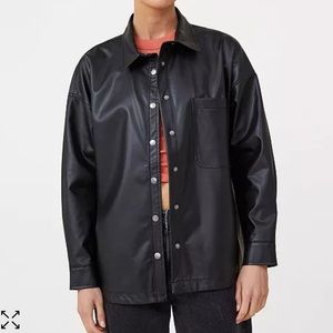 Cotton On PU shirt in black